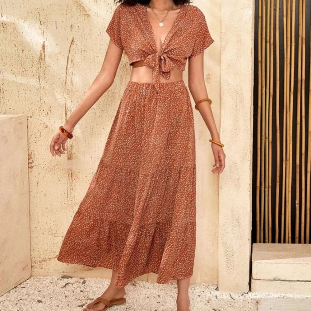 Two piece set. Top and skirt.